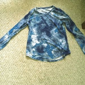 Cozy Blue Tie Die Long Sleeve Shirt